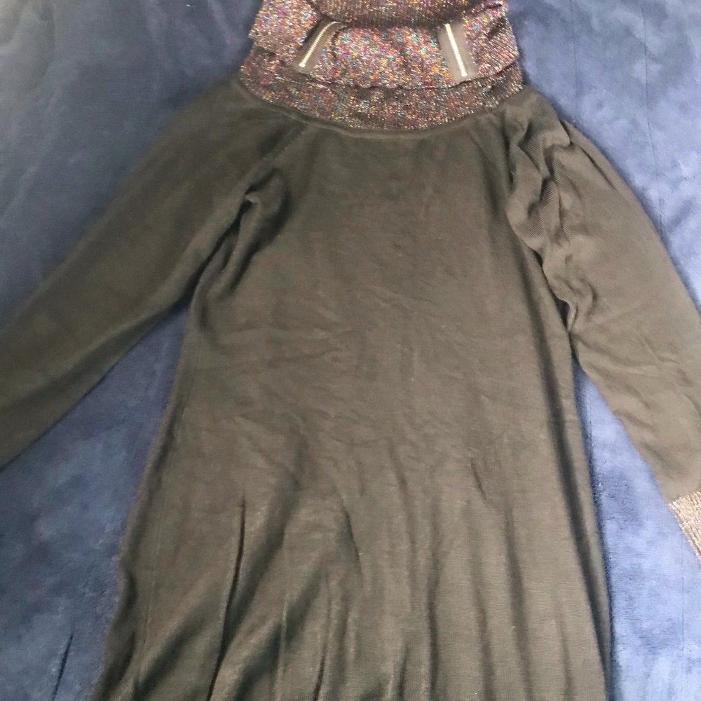 No Boundaries Black Sweater Dress Large